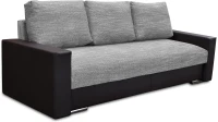 Kanapa z funkcją spania do salonu na sprężynach z pojemnikiem sofa rozkładana Klass Plus czarny/srebrny - internetowy sklep meblowy Bird Meble