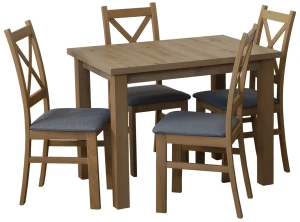 Komplet stół 100x70 z 4 krzesłami do kuchni M007-4 Dąb Artisan