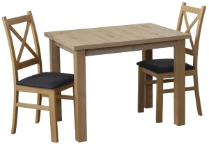 Komplet stół 100x70 z 2 krzesłami do kuchni M010-2 Dąb Artisan