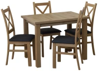 Komplet stół 100x70 z 4 krzesłami do kuchni M010-4 Dąb Artisan