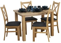 Komplet stół 100x70 z 4 krzesłami do kuchni M010-4 Dąb Artisan