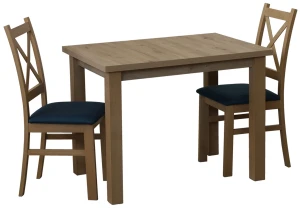 Zestaw stół 100x70 z 2 krzesłami do kuchni jadalni M013-2 Dąb Artisan