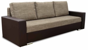 Kanapa z funkcją spania sofa do salonu Klass Brąz/Cappucino