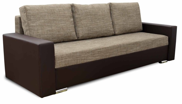 Kanapa z funkcją spania sofa do salonu Klass Brąz/Cappucino