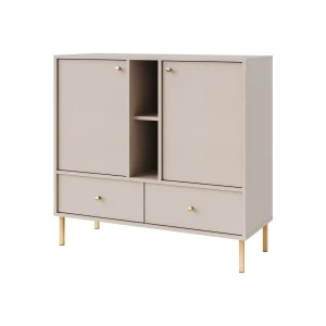 Komoda z szufladami do salonu Sakai 2 2F 2S T825 Beżowy