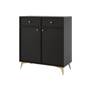 Komoda z szufladami do salonu Sakai 1 2F 2S T826 Czarny