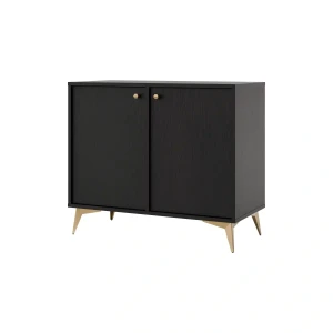 Komoda dwudrzwiowa do salonu Sakai 1 2F T812 Czarny