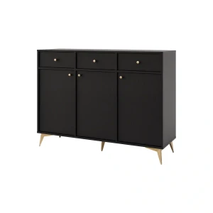 Komoda z szufladami do salonu Sakai 1 3F 3S T827 Czarny