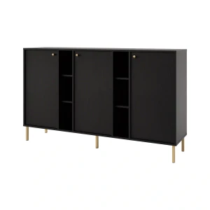 Komoda trzydrzwiowa do salonu Sakai 2 3F T823 Czarny