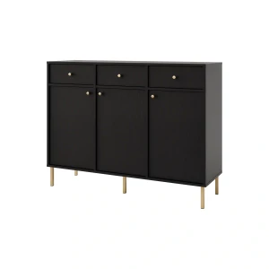 Komoda z szufladami do salonu Sakai 2 3F 3S T827 Czarny