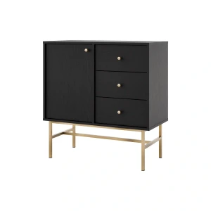 Komoda z szufladami do salonu Sakai 3 1F 3S T814 Czarny