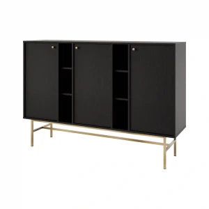Komoda trzydrzwiowa do salonu Sakai 3 3F T823 Czarny