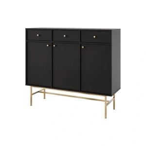 Komoda z szufladami do salonu Sakai 3 3F 3S T827 Czarny