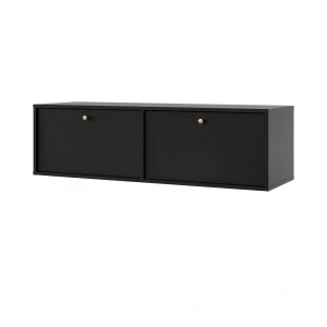 Szafka RTV wisząca do salonu Sakai 4 2K T302 Czarny