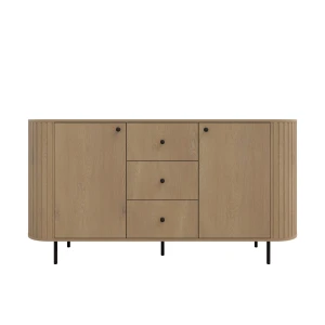 Komoda do salonu z trzema szufladami i dwoma drzwiami Flana 823 2F3S Dąb Cremona