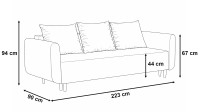 Sofa rozkładana z funkcją spania do salonu Sewilla granatowa - internetowy sklep meblowy Bird Meble