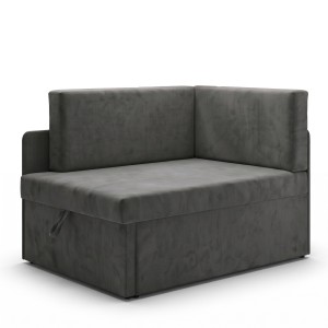 Sofa rozkładana narożna dla dzieci z funkcją spania Milavo Grafitowa