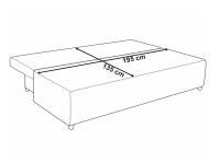 Kanapa rozkładana sofa wersalka z funkcją spania BS10 PLUS Szara