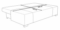 Kanapa rozkładana do salonu Kordoba Szary/Krem