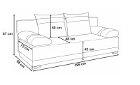 Kanapa z funkcją spania sofa rozkładana wersalka Orlean PLUS Zielona