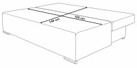 Kanapa z funkcją spania sofa rozkładana wersalka Orlean PLUS Zielona
