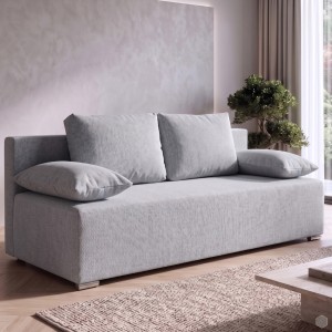 Kanapa sofa rozkładana z funkcją spania Lunera 2 strukturalna Szara