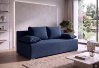 Kanapa sofa rozkładana z funkcją spania Lunera 2 strukturalna Niebieska