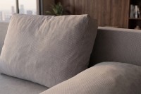 Kanapa sofa rozkładana z funkcją spania Lunera 2 strukturalna Grafitowa