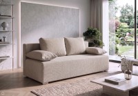 Kanapa sofa rozkładana z funkcją spania Lunera 2 strukturalna Beżowa