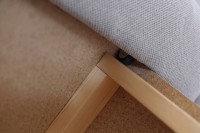 Kanapa sofa rozkładana z funkcją spania Lunera 2 strukturalna Beżowa