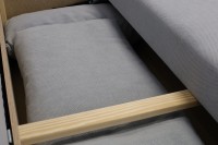 Kanapa sofa rozkładana z funkcją spania Lunera Prima strukturalna Szara