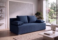 Kanapa sofa rozkładana z funkcją spania Lunera Prima strukturalna Niebieska