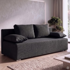 Kanapa sofa rozkładana z funkcją spania Lunera Prima strukturalna Grafitowa