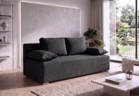 Kanapa sofa rozkładana z funkcją spania Lunera Prima strukturalna Grafitowa