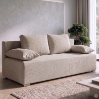 Kanapa sofa rozkładana z funkcją spania Lunera Prima strukturalna Beżowa