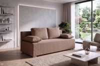 Kanapa sofa rozkładana z funkcją spania Lunera 2 boucle baranek Brązowa