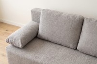 Kanapa sofa rozkładana z funkcją spania Lunera 2 boucle baranek Grafitowa