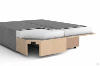Kanapa sofa rozkładana z funkcją spania Lunera 2 boucle baranek Szara