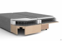 Kanapa sofa rozkładana z funkcją spania Lunera Prima boucle baranek Beżowa