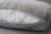 Kanapa sofa rozkładana z funkcją spania Lunera Prima boucle baranek Brązowa