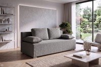 Kanapa sofa rozkładana z funkcją spania Lunera Prima boucle baranek Grafitowa