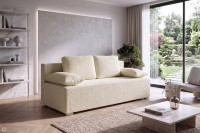 Kanapa sofa rozkładana z funkcją spania Lunera Prima boucle baranek Kremowa