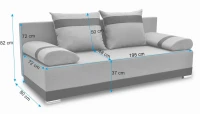 Kanapa sofa z funkcją spania pojemnik Orlean wymiary - internetowy sklep meblowy Bird Meble