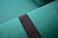 Kanapa sofa z funkcją spania pojemnik Orlean zielony zbliżenie - internetowy sklep meblowy Bird Meble