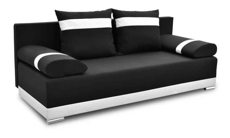 Kanapa rozkładana sofa z funkcją spania bonell Orlean Plus Czarna - internetowy sklep meblowy Bird Meble
