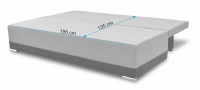Kanapa sofa z funkcją spania bonell Orlean Plus wymiary po rozłożeniu - internetowy sklep meblowy Bird Meble