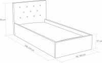 Łóżko młodzieżowe z materacem 80x180 Star Białe