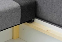 sofa rozkładana narożna vaxer narożnik dla dzieci pojemnik rolki do rozkładania - internetowy sklep meblowy Bird Meble