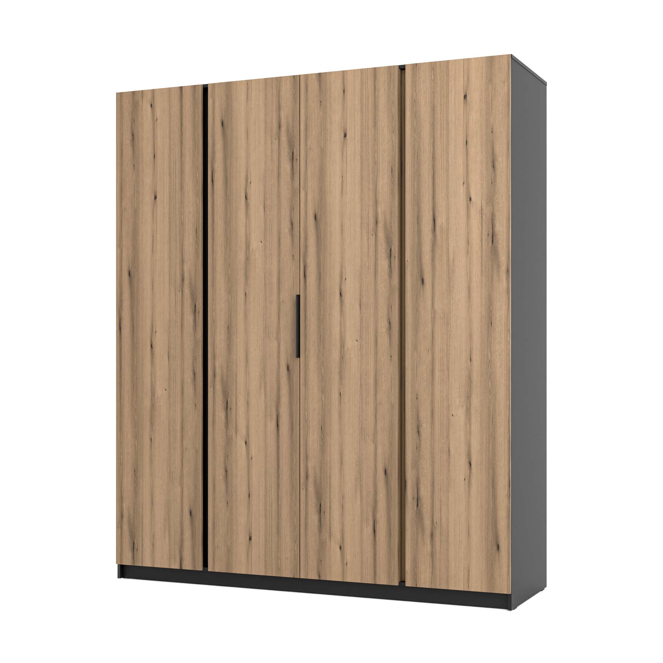 Szafa do przedpokoju i sypialni 4-drzwiowa z półkami Dravero BL/EV 4F