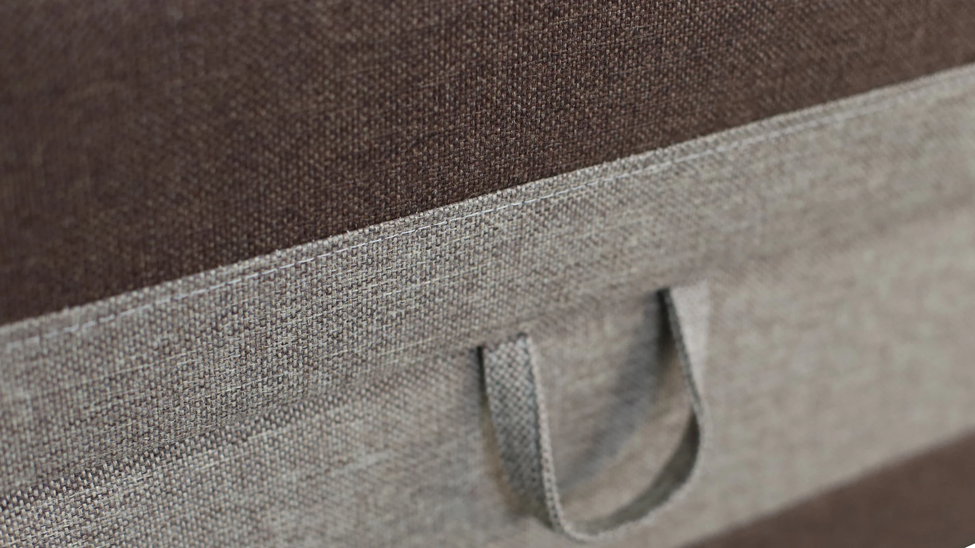 Tapczan łóżko jednoosobowe z pojemnikiem Hirek Eko 90x200 Brązowe/Beżowe